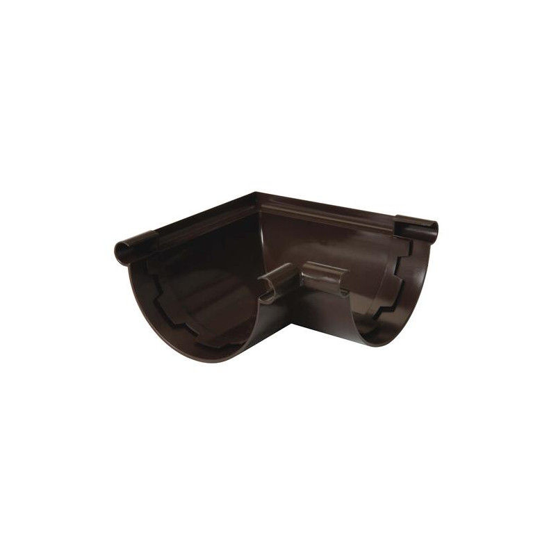 Angle à coller TECHTAN®, 90°, pour gouttière demi-ronde LG25, marron