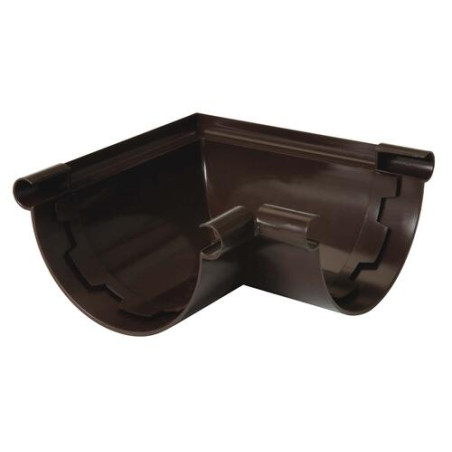 Angle à coller TECHTAN®, 90°, pour gouttière demi-ronde LG25, marron