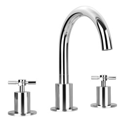 Mélangeur lavabo 3 trous sur table TUBOS, réf. FHCR8118A