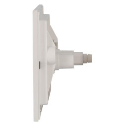 Plaque de commande double volume, design REC, blanche, boutons carrés