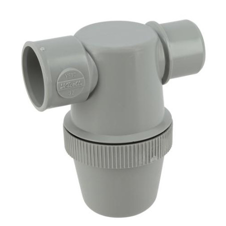 Siphon de lavabo en PVC-C, à coller, entrée horizontale