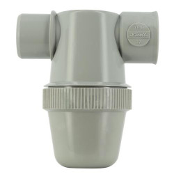 Siphon de lavabo en PVC-C, à coller, entrée horizontale