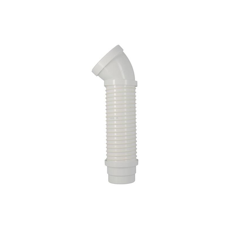 Pipe souple de WC coudée, pour la rénovation, longueur 500 mm