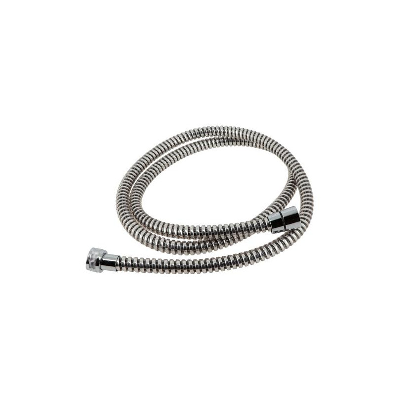Flexible de douche métallo-plastique 1,50 m, conique, raccords G 1/2 - G 1/2, finition chromée