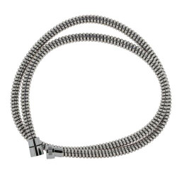 Flexible de douche métallo-plastique 1,50 m, conique, raccords G 1/2 - G 1/2, finition chromée