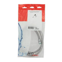 Flexible de douche métallo-plastique 1,50 m, conique, raccords G 1/2 - G 1/2, finition chromée