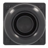 Siphonnette 10x10, grille PVC anthracite design palmier, sortie verticale Ø40/50