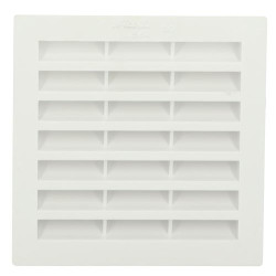 Grille d'aération carrée à coller ou à visser blanche