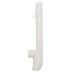 Siphon mach.laver Ø40 simple s.horiz.blanc