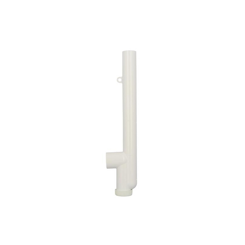 Siphon mach.laver Ø40 simple s.horiz.blanc