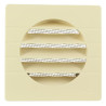 Grille d'aération ronde ronde spéciale façade, sable, Ø 100, pour tube PVC