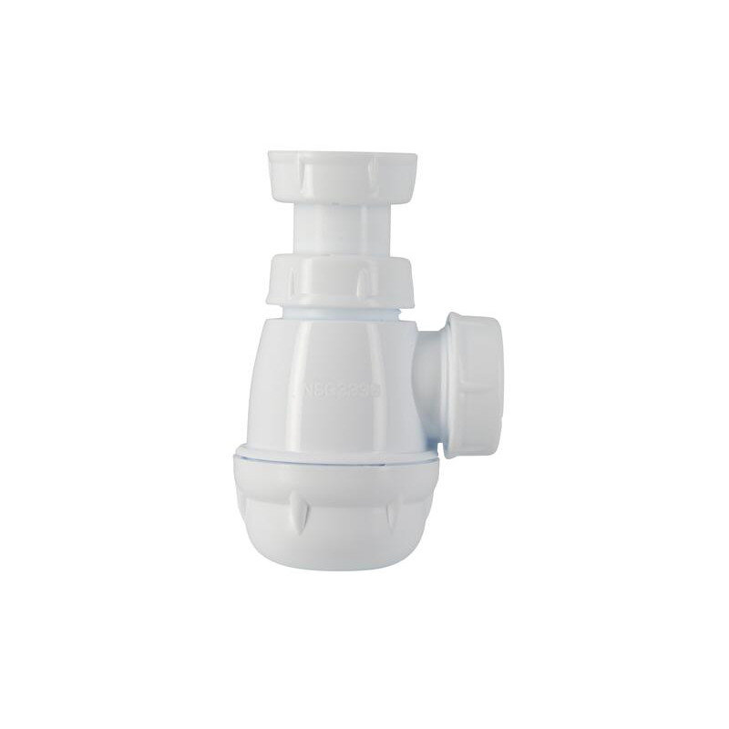 Siphon de bidet plastique, blanc, joint conique, Ø 32 mm