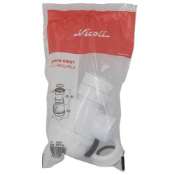 Siphon de bidet plastique, blanc, joint conique, Ø 32 mm