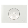Plaque de commande GOUTTE, double volume, blanc, épaisseur de cloison 16 à 75 mm