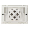 Plaque de commande GOUTTE, double volume, blanc, épaisseur de cloison 16 à 75 mm