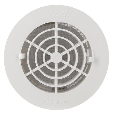 Grille ferm.adapt s/tuyau 100 moustiquaire