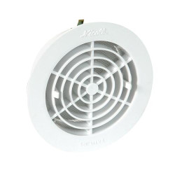 Grille ferm.adapt s/tuyau 125 moustiquaire