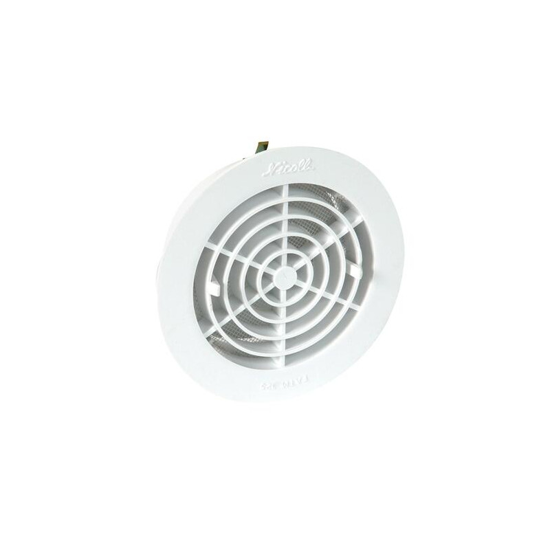 Grille ferm.adapt s/tuyau 125 moustiquaire