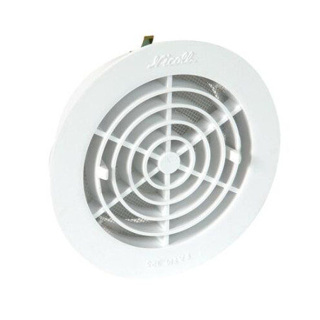 Grille ferm.adapt s/tuyau 125 moustiquaire