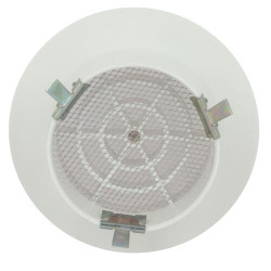Grille d'aération ronde, à clipser, blanche, en résine de synthèse