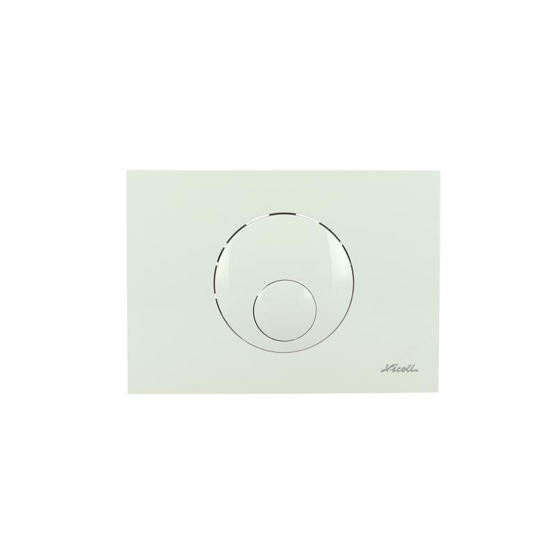 Plaque de commande double volume boutons ronds blanche, 146 x 205 mm