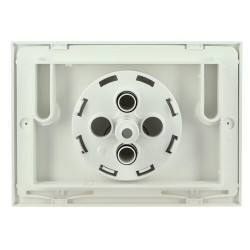Plaque de commande double volume boutons ronds blanche, 146 x 205 mm