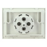 Plaque de commande double volume boutons ronds blanche, 146 x 205 mm