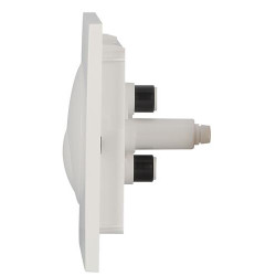 Plaque de commande double volume boutons ronds blanche, 146 x 205 mm