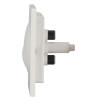 Plaque de commande double volume boutons ronds blanche, 146 x 205 mm