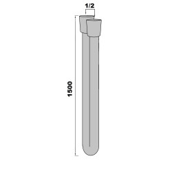 Flexible lisse antitorsion 150 cm f1/2 f1/2