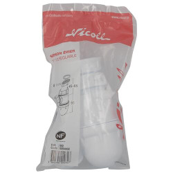 Siphon pour évier, en plastique blanc, sortie Ø 40 mm