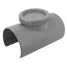 Selle de réparation avec bouchon de viste, 90°, Ø 90 mm, mâle-femelle, tube Ø 100 mm