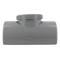 Selle de réparation avec bouchon de viste, 90°, Ø 90 mm, mâle-femelle, tube Ø 100 mm