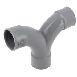 Coude double parallèle en PVC 87°30, femelle-femelle