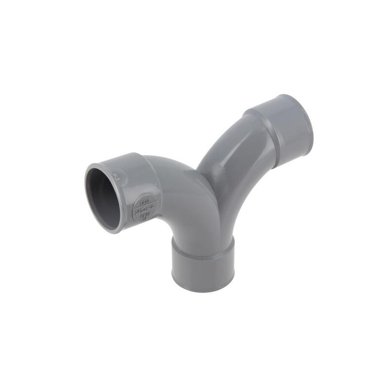 Coude double parallèle en PVC 87°30, femelle-femelle