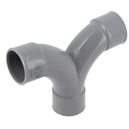 Coude double parallèle en PVC 87°30, femelle-femelle