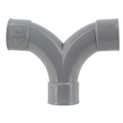 Coude double parallèle en PVC 87°30, femelle-femelle