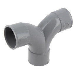 Coude double parallèle en PVC 87°30, femelle-femelle
