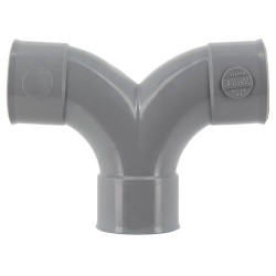 Coude double parallèle en PVC 87°30, femelle-femelle