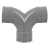 Coude double parallèle en PVC 87°30, femelle-femelle