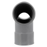 Coude double parallèle en PVC 87°30, femelle-femelle