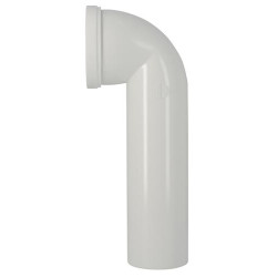Pipe longue de WC en PVC blanc