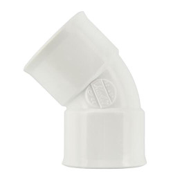 Coude simple, femelle-femelle, blanc, en PVC