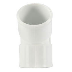 Coude simple, femelle-femelle, blanc, en PVC