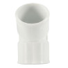 Coude simple, femelle-femelle, blanc, en PVC