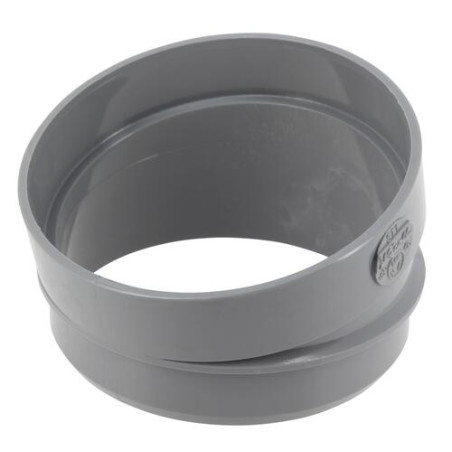 Secteur de coude 15°, mâle-femelle, à coller, gris, en PVC Ø 100 mm