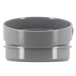 Secteur de coude 15°, mâle-femelle, à coller, gris, en PVC Ø 100 mm