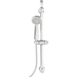 Barre de douche à fixation réglable avec douchette 1 jet et flexible - UDEN
