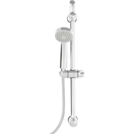 Barre de douche à fixation réglable avec douchette 1 jet et flexible - UDEN