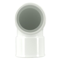 Coude simple, femelle-femelle, blanc, en PVC